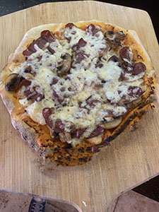 Smoked Duck and Mushroom Pizza