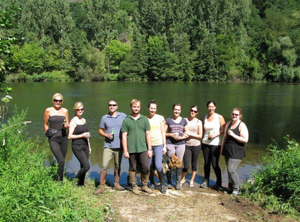 A group of guests at the river ride (Photo: R Sklar)