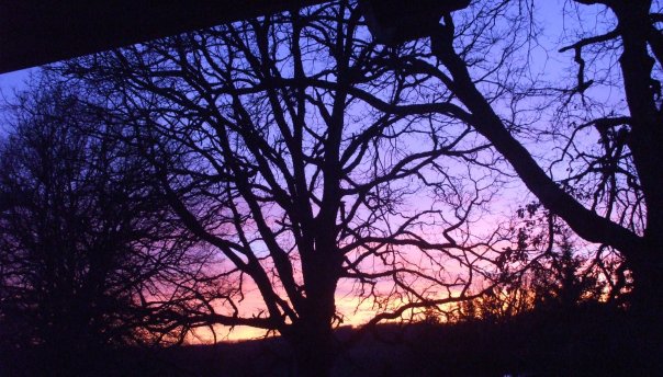 Sunset over the Mas de Clamouze